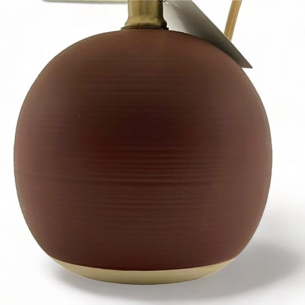 Studio McGee Oval Table Lamp with Pleated Shade (includes bulb) Red -‎ Threshold